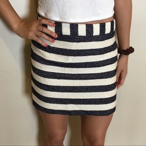 Knitted Striped Skirt with lining